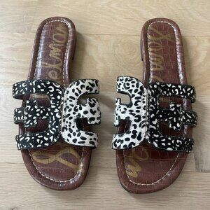 Sam Edelman Bay Sandals Calf Hair Size 7.5